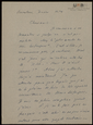 Carta manuscrita de Núria Folch i Pi a Bernard Lesfargues
