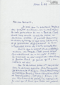 Carta manuscrita de Robert Lafont a Bernard Lesfargues
