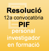 Resoluci 12a convocatria PIF 2014