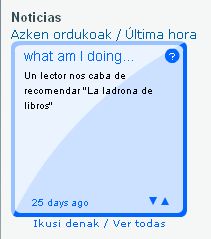 Figura 6. Microblogging de la biblioteca municipal del Muskiz