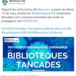 La resposta del Servei de Biblioteques a la crisi de la Covid-19/ Pérez Rodríguez, Susana Mercedes