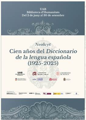 Cartell de l’exposició “Cien años del Diccionario de la lengua española (1925-2025)”