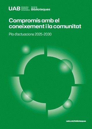 Portada del Pla d'actuacions del Servei de Biblioteques 2025-2030