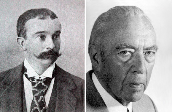 Andreas Franz Wilhelm Schimper (esquerra) i Henrich Walter (dreta).