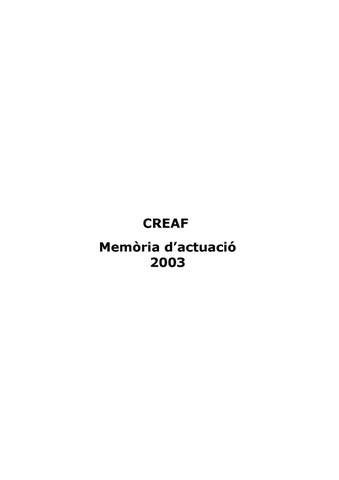 "Memoria2003" publication cover image