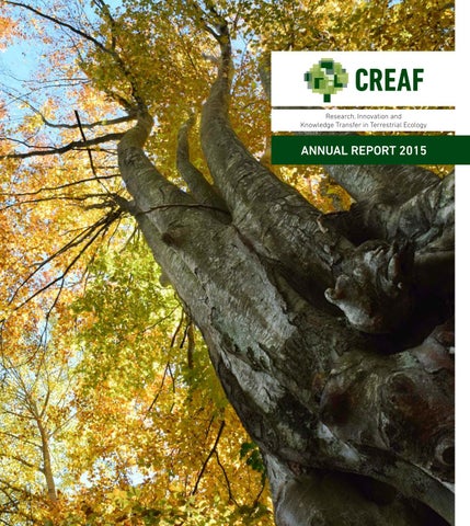 "Annual report creaf 2015" publication cover image