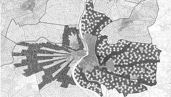 Mapa de Arles del proyecto 'Landscape landscape urbanism: the garden of the XXI century'. Crédito: Teresa Galí-Izard. 