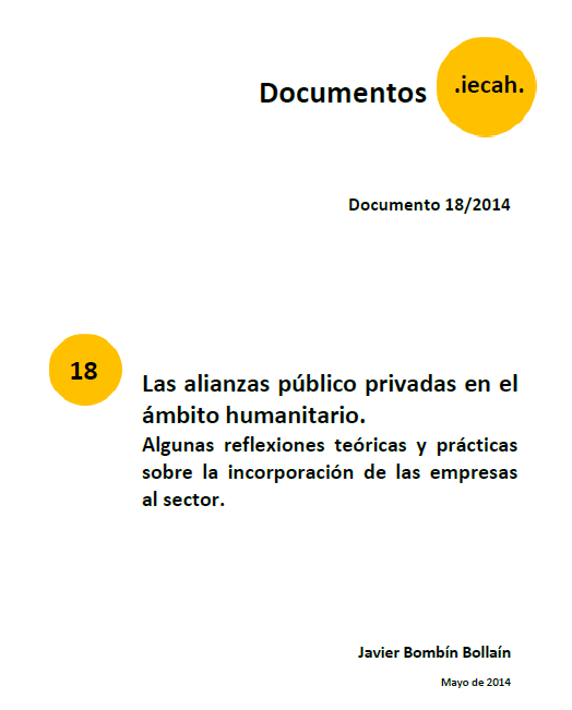 Las alianzas público privadas en el ámbito humanitario.  