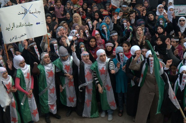 Protesta pacífica en la ciudad de Homs, el pasado mes de diciembre. (Mónica G. Prieto)