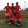 Triangular de futbol entre un equip de Can Brians i voluntaris del SAF i la FAS