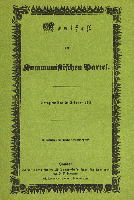 Portada del Manifest de 1848