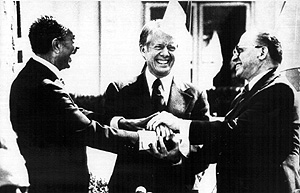 Imatge dels acords de Camp David 1979