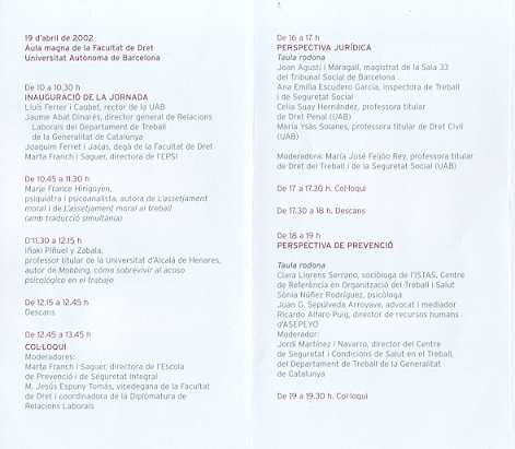 Tríptic de les Jornades