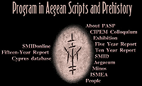 PASP-Program in Aegean Scripts and Prehistory