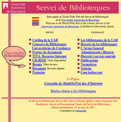 HISTÒRIA DE LA BIBLIOTECA