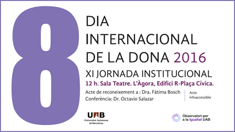 XI Jornada Institucional en commemoraci� del Dia Internacional de la Dona. 2016