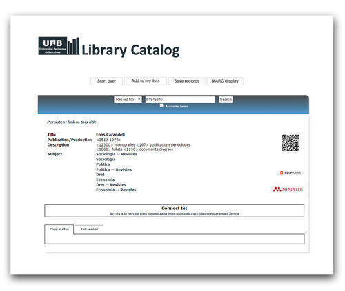 La Biblioteca Carandell