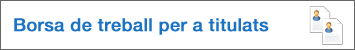 Borsa de treball del grau d'Estad�stica Aplicada