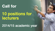 Ten positions for lecturers