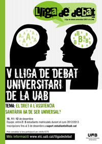 Participa a la V Lliga de Debat Universitari de la UAB!