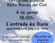 Cartell de la recollida solidària de joguines de l'Ateneu del Clot