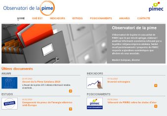 Pantalla de l'Observatori de la pime