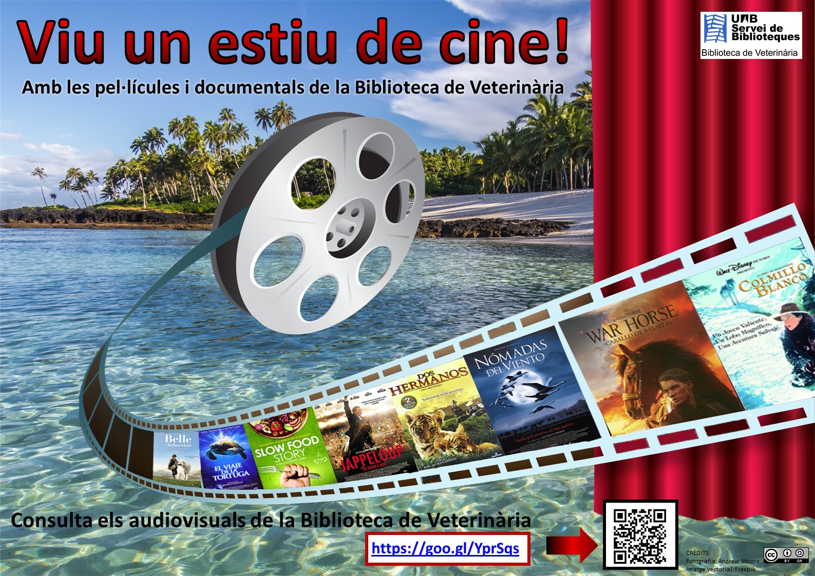 Cartell viu un estiu de cine amb les pel·lícules i documentals de la Biblioteca de Veterinària