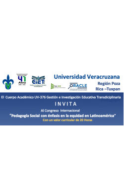 Congreso Internacional: PEDAGOGÍA SOCIAL CON ÉNFASIS EN LA EQUIDAD EN LATINOAMÉRICA