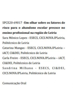 Members of the Orienta4YEL Project participate on the XV Congresso da Sociedade Portuguesa de Ciências Sociais - Liberdade, Equidade e Emancipação
