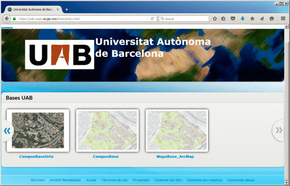pantalla esri uab