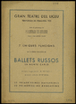 Programa de la temporada de primavera 1933: Ballets Russos de Montecarlo